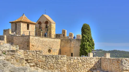 The medieval Castell de la Santa Creu above Calafell